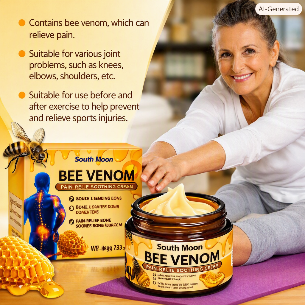 South Moon Bee Venom Pain Relief Soothing Cream 60g | Natural Joint & Arthritis Relief | UAE