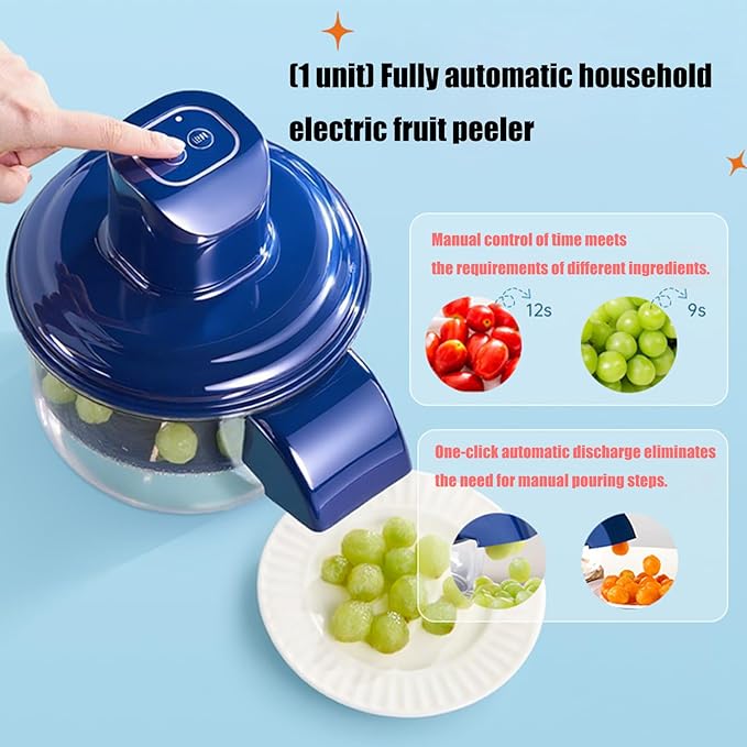 Manual peeler side view displaying transparent collection bowl attachment for catching vegetable peels