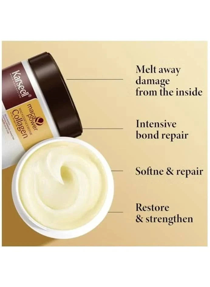 Hair Repair Collagen Serum 500ml | Deep Nourishment Treatment for Damaged Hair | Zambeel