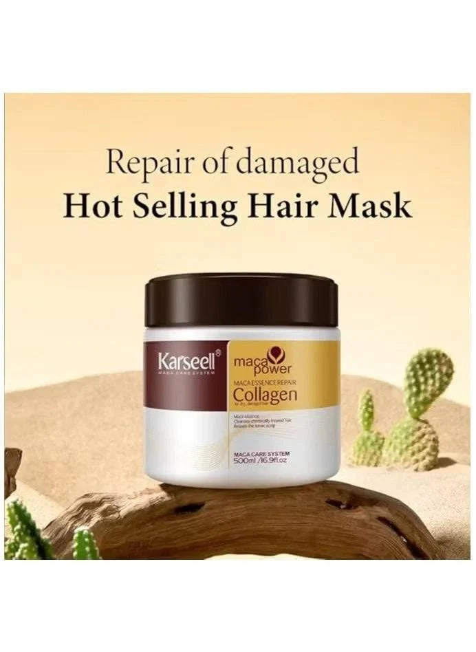 Hair Repair Collagen Serum 500ml | Deep Nourishment Treatment for Damaged Hair | Zambeel