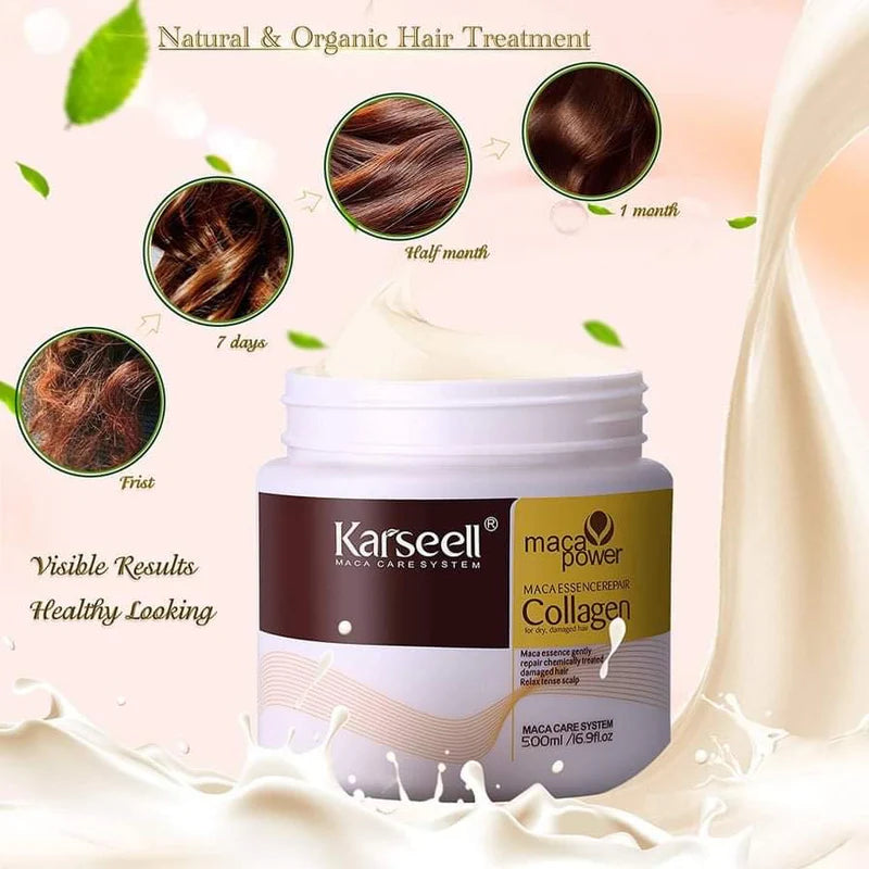 Hair Repair Collagen Serum 500ml | Deep Nourishment Treatment for Damaged Hair | Zambeel